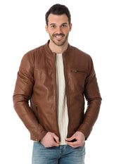 Men Genuine Leather Jacket MJ 51